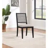 Coaster Elodie Upholstered Padded Seat Dining Side Chair Dove Grey And Black (set Of 2)