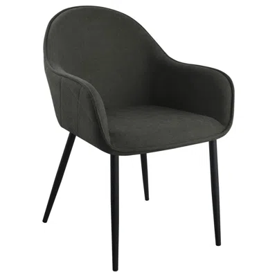 Coaster Emma Upholstered Dining Arm Chair Charcoal And Black (set Of 2)