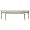 Coaster Evangeline Upholstered Demilune Bench Ivory And Silver Oak