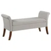 Coaster Farrah Upholstered Rolled Arms Storage Bench Beige And Brown