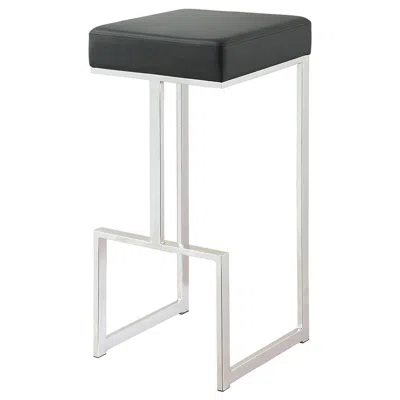Coaster Gervase Square Bar Stool Black And Chrome