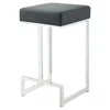 Coaster Gervase Square Counter Height Stool Black And Chrome