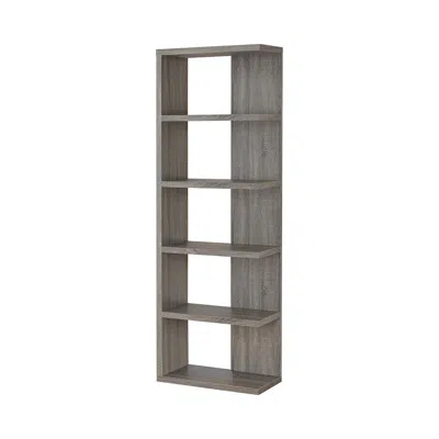 Coaster Harrison 5-tier Bookcase Weathered Grey