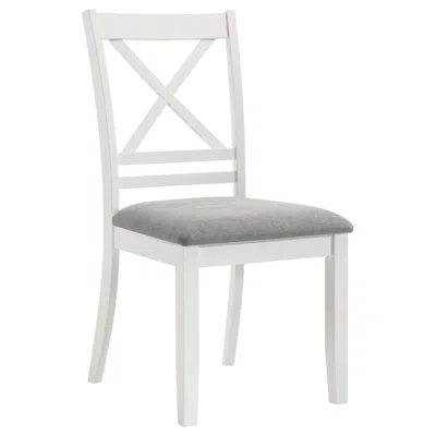 Coaster Hollis Cross Back Wood Dining Side Chair White (set Of 2)