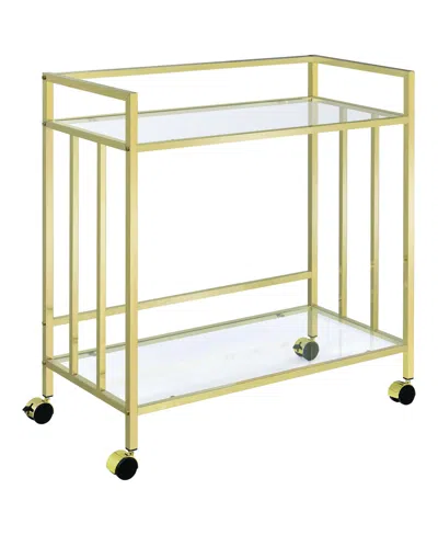 Coaster Home Furnishings Cara 34.5" 2-tier Rectangular Glass Serving Cart
