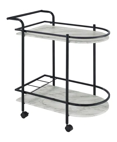 Coaster Home Furnishings Desiree 32" 3-bottle Metal Rack Serving Cart With Casters