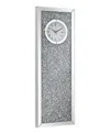 Coaster Home Furnishings Minette 35.75" Crystal Inlay Medium Density Fiberboard Rectangle Clock Mirror In Mirror