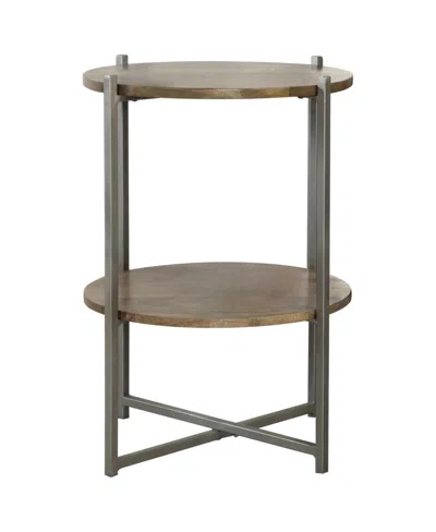Coaster Home Furnishings Round Accent Table With Open Shelf