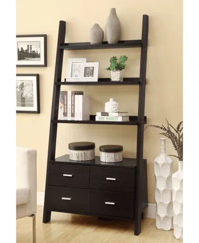 Coaster Home Furnishings Wingate Contemporary Leaning Bookcase In Brown