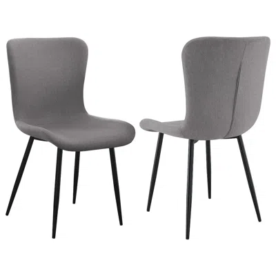 Coaster Horizon Upholstered Dining Side Chair Taupe (set Of 2)