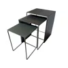 Coaster Imez 3-piece Rectangular Metal Nesting Table Grey