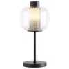 Coaster Ingrid Glass Shade Bedside Table Lamp Black