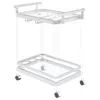 Coaster Jefferson 2-tier Glass Serving Cart Clear