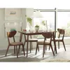 COASTER KERSEY 5-PIECE RECTANGULAR DINING SET CHESTNUT AND TAN