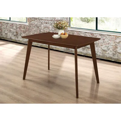 Coaster Kersey Dining Table With Angled Legs Chestnut In Brown