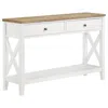 Coaster Maisy Rectangular Wooden Sofa Table With Shelf Brown And White
