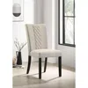 Coaster Malia Upholstered Solid Back Dining Side Chair Beige And Black (set Of 2)
