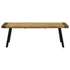 Coaster Maverick Rectangular Dining Bench Natural Mango And Black