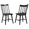 Coaster Middleton Solid Wood Dining Side Chair Black (set Of 2) In Black