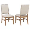 Coaster Middleton Upholstered Dining Side Chair Beige (set Of 2) In Brown