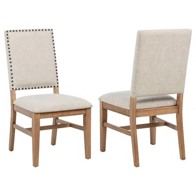 Coaster Middleton Upholstered Dining Side Chair Beige (set Of 2)
