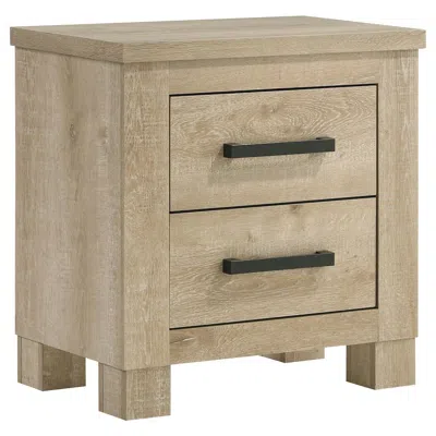 Coaster Oakglen 2-drawer Nightstand Bedside Table Weathered Oak