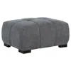 Coaster Octavia Upholstered Rectangular Ottoman Charcoal Grey