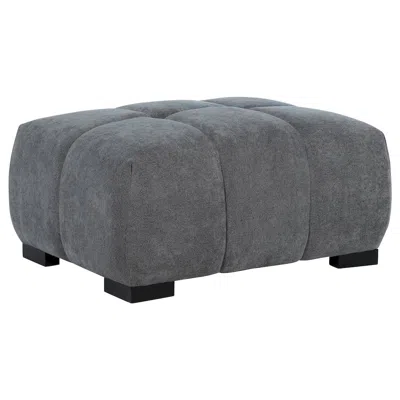 Coaster Octavia Upholstered Rectangular Ottoman Charcoal Grey