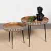 Coaster Ollie 2-piece Round Nesting Table Natural And Black