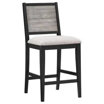 Coaster Padded Seat Counter Height Dining Chair Dove Grey And Black (set Of 2)