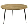 Coaster Pilar Round Solid Wood Top Coffee Table Natural And Black