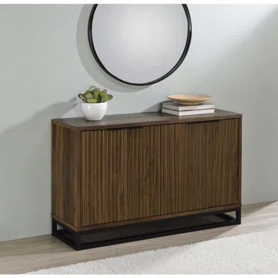 Coaster Ryatt 4-door Engineered Wood Accent Cabinet Dark Pine In Brown