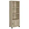 Coaster Sachin 3-shelf Media Tower With Storage Cabinet Antique Pine