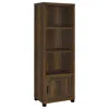 Coaster Sachin 3-shelf Media Tower With Storage Cabinet Dark Pine