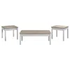 Coaster Stacie 3-piece Composite Wood Coffee Table Set Antique Pine And White