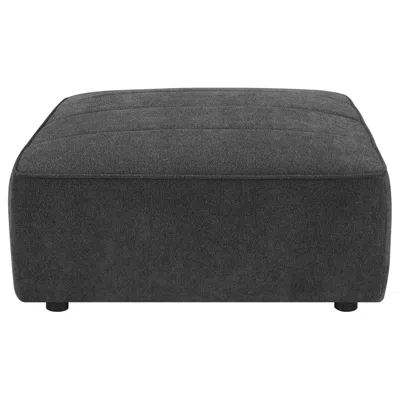 Coaster Sunny Upholstered Square Ottoman Dark Charcoal In Brown