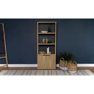 Coaster Tabby 3-shelf Engineered Wood Media Tower Mango In Brown