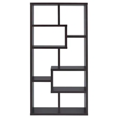 Coaster Theo 10-shelf Bookcase Cappuccino In Black