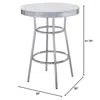 Coaster Theodore Round Bar Table Chrome And Glossy White