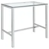 Coaster Tolbert Bar Table With Glass Top Chrome