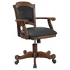 Coaster Turk Game Chair With Casters Black And