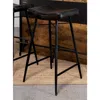 Coaster Upholstered Saddle Seat Backless Bar Stool Antique Espresso And Black (set Of 2)