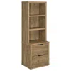 Coaster Westpark 3-shelf Bookcase Usb And Lockable Drawer Mango