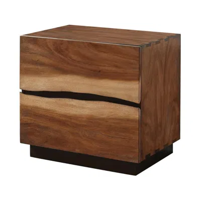 Coaster Winslow 2-drawer Nightstand Smokey Walnut And Coffee Bean