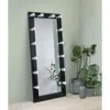 Coaster Zayan Full Length Floor Mirror With Lighting Black High Gloss