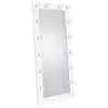 Coaster Zayan Full Length Floor Mirror With Lighting White High Gloss