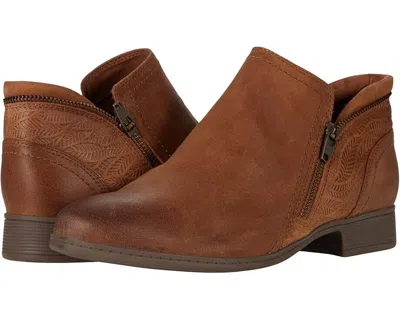 Cobb Hill Crosbie Boots Women's Us 8 Tan Leather Block Heel Ankle Bootie Zpo1829 In Brown