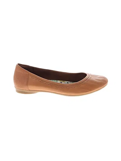 Pre-owned Cobb Hill Flats In Tan