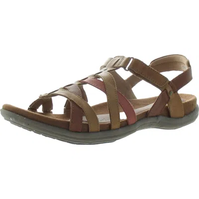 Cobb Hill Rubey Woven Womens Memory Foam Suede Slingback Sandals In Multi