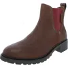 Cobb Hill Winter Chelsea Womens Leather Pull On Chelsea Boots In Brown